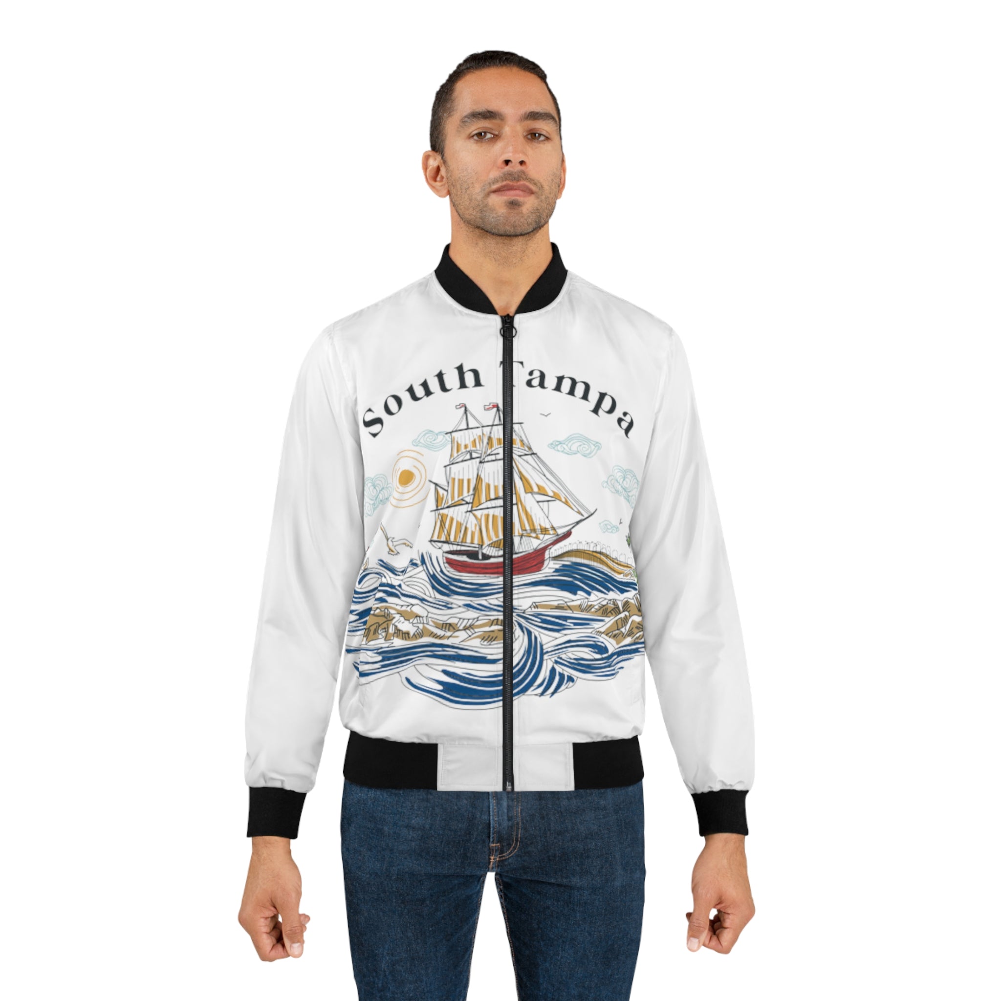 Men's Bomber ocean Jacket (AOP)