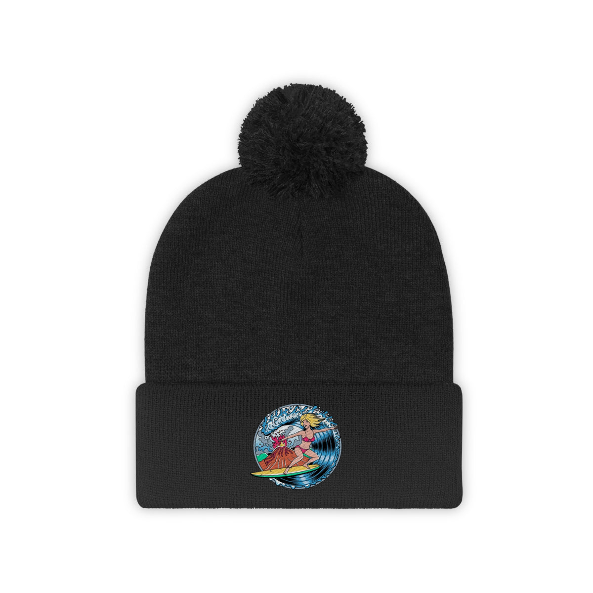 surf ocean Pom Pom Beanie