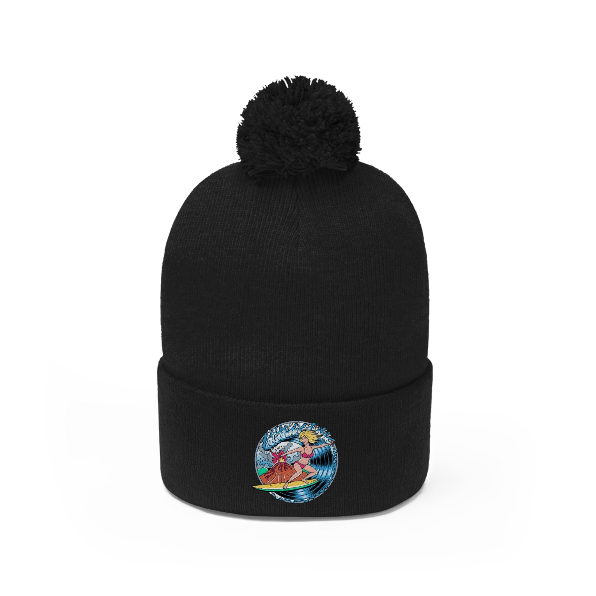 surf ocean Pom Pom Beanie