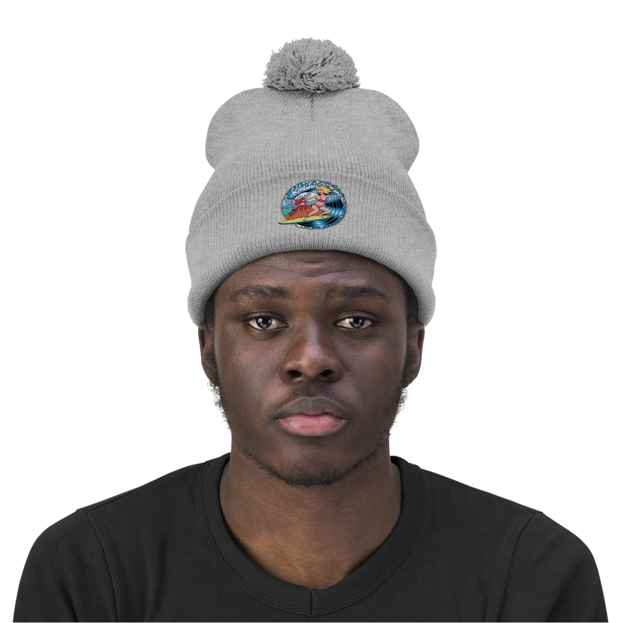 surf ocean Pom Pom Beanie